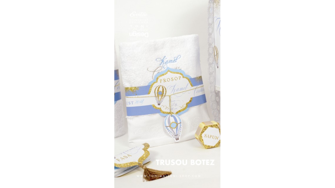 Trusou botez cu baloane de aer cald bleu gold, Jurnal de calatorie 2